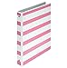 Samsill MP20119 Fashion Design 3 Ring Binder, Stripes, 1 Inch Round Rings, Assorted Colors (Purple, Pink, Turquoise), Bulk Binders - 6 Pack, Assorted Stripe Print, 1-Inch