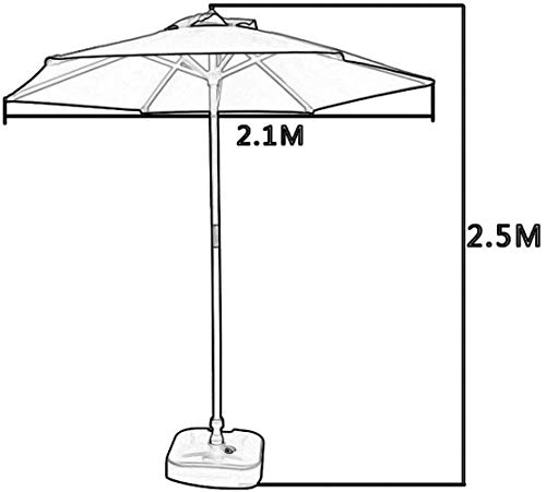 CCLLA Outdoor-Sonnenschirme 7 'Outdoor-Marktschirm für Terrassentisch Balkon Deck Hof oder Gartenterrasse, 70% UV… – Bild 3