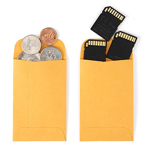 ValBox 1 Coin Envelopes 2.25x 3.5 Small Parts Envelope with Gummed