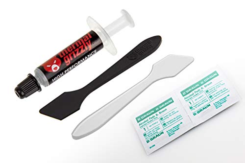 Thermal Grizzly Kryonaut Thermal Grease Paste - 1.0 Gram + Extra Spatula & 2X CPU Cleaning Pads