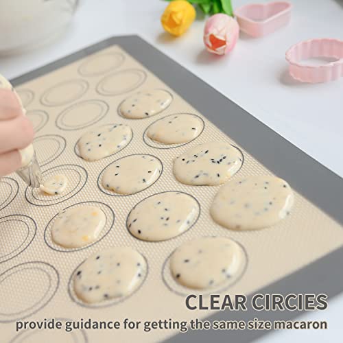 Silicone Baking Mats Set Of 3 - 2 Half Sheet + 1 Quarter Sheet, Non-Stick & Reusable, Black