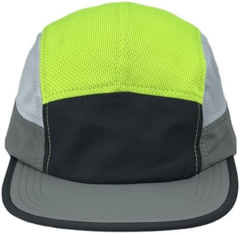 FASHIXD Mesh 5 Panel Hat Flat Brim Quick Dry Sports Running Hat