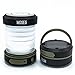 Moses Industries Solar Powered LED Camping Lantern: Rechargeable via Solar Panel or USB Cord - Emergency Power Bank and Flashlight - Best for Travel and Outdoor Adventures