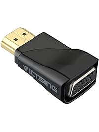 VicTsing Gold-Plated HDMI to VGA Converter Adapter for PC, Laptop, DVD, Desktop and other HDMI Input Devices - Black (VS1-VC38BVT-VD)