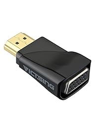 VicTsing adaptador conversor de HDMI a VGA para PC, computadora portátil, DVD, computadora de escritorio y otros dispositivos de entrada HDMI, Negro