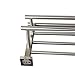 Premium Modern Double Hanging Quadruple Towel Bar Rack w/Square Base (24 Inches)- Brushed Finish, Stainless Steel, Water and Rust Proof, Top of The line Rack and Shelf