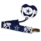 Baby Fanatic Pacifier with Clip, Dallas Cowboys