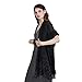 Women Fashion Scarf Wrap Shawl,RiscaWin Autumn Soft Lightweight Lace Scarves Wrap Warm Scarf(Black)