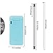 Collapsible Reusable Stainless Steel Straw, Foldable Drinking Straws Food-Grade Portable Straw Set with Hard Case Holder Cleaning Brush Keyring for Travel, Household, Outdoor (Blue and Pink)