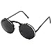 Pession Small Retro Steampunk Circle Flip Up Glasses/Sunglasses