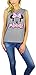 Disney Womens Minnie Mouse Sleeveless Muscle Tank Top (US, Alpha, Small, Regular, Regular, Minnie Grey)