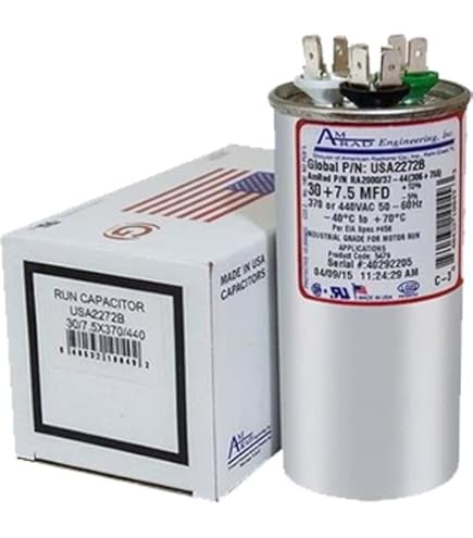 Titan TRCFD3075 Dual Rated Motor Run Capacitor Round MFD 30