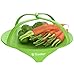 iCooker Vegetable Steamer [Heat Resistant] - Premium Quality Silicone Steamer Microwave Basket For Healthy Cooking - Best Steaming Bowl Pot With Locking Handles (Green)