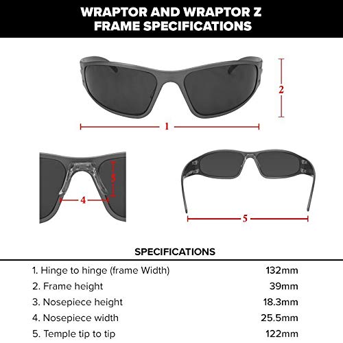 Gatorz Eyewear, Wraptor Model, Aluminum Frame Sunglasses Black