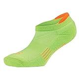 Balega Kids Hidden Cool Socks, Lime Green/Neon Orange, Medium