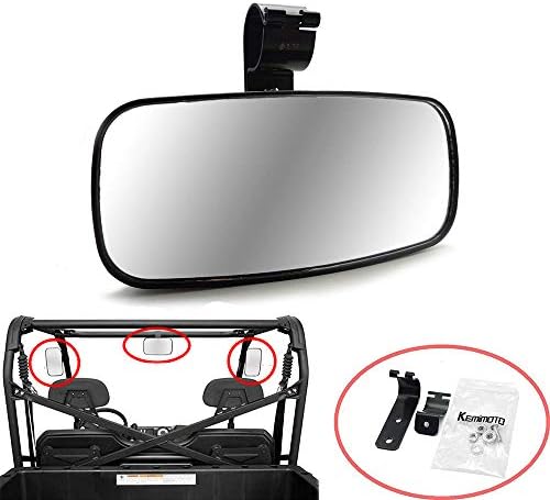 KEMIMOTO UTV Rear View Mirror with 1.75 Inch Rust-Proof Iron Brackets for Polaris RZR 900 1000