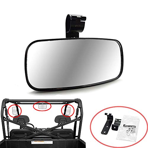 KEMIMOTO UTV Rear View Mirror with 1.75 Inch Rust-Proof Iron Brackets for Polaris RZR 900 1000
