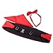 HDE Solid Color Poly-Satin Tuxedo Set - Bow Tie, Cummerbund & Pocket Square (Red)