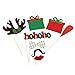 Tinksky A Set of 17pcs DIY Funny Glasses Moustache Red Lips Deer Horn Santa Hat On Sticks Christmas Wedding Party Photo Booth Props