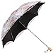 kilofly Anti-UV Embroidered Sun Protection Folding Parasol Umbrella, UPF 40+
