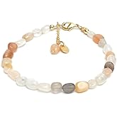 Gempires Natural Nuggets Bracelet Handmade Jewelry With 7 + 1 Inch 14k Yellow Gold Plated Adjustable Chain