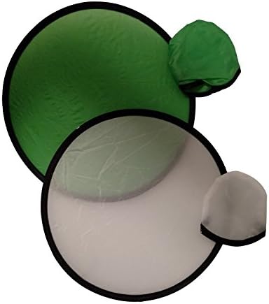 BZANY® Green And White Toy Pocket Fan Flying Disc With Pouch (Pack Of 6)