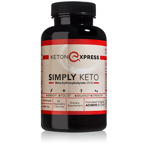 KetonExpress BHB Salts Capsules - 30 Day Supply Exogenous Ketones Supplement - Betahydroxybutyrate Powder in a Pill - Keto Supplements for Weight Loss and Energy - Electrolytes and Caffeine