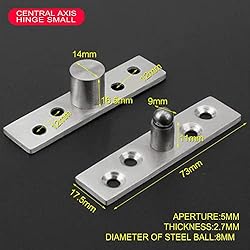 2pcs Pivot Hinge Rotating Hinge 360 Degree