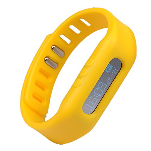 Generic Wearable Silicon Wrist Band Sleep Monitor Health Fitness Tracker (Yellow)