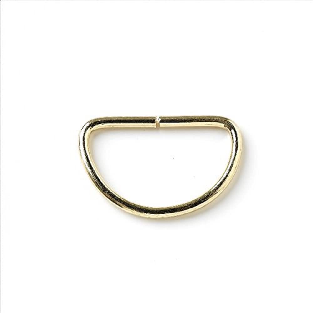 Merriway BH05178 (50 Pcs) Curtain Metal D-Rings Electro-Brassed 32mm - Pack of 50 Pieces