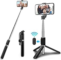 自撮り棒 三脚/一脚兼用【令和新版】セルカ棒 軽量 360度回転 7段伸縮 折りたたみ 持ち運びに便利 【日本語説明書 】