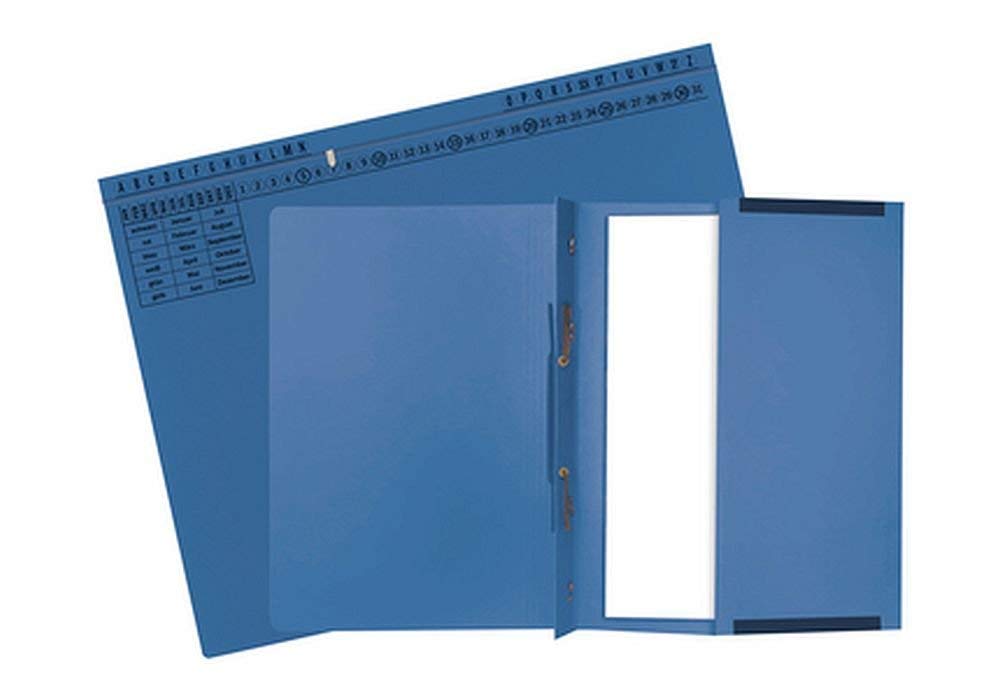 Exacompta - Ref. 371107B - case of 25 standard Exaflex folders 1 ply light blue