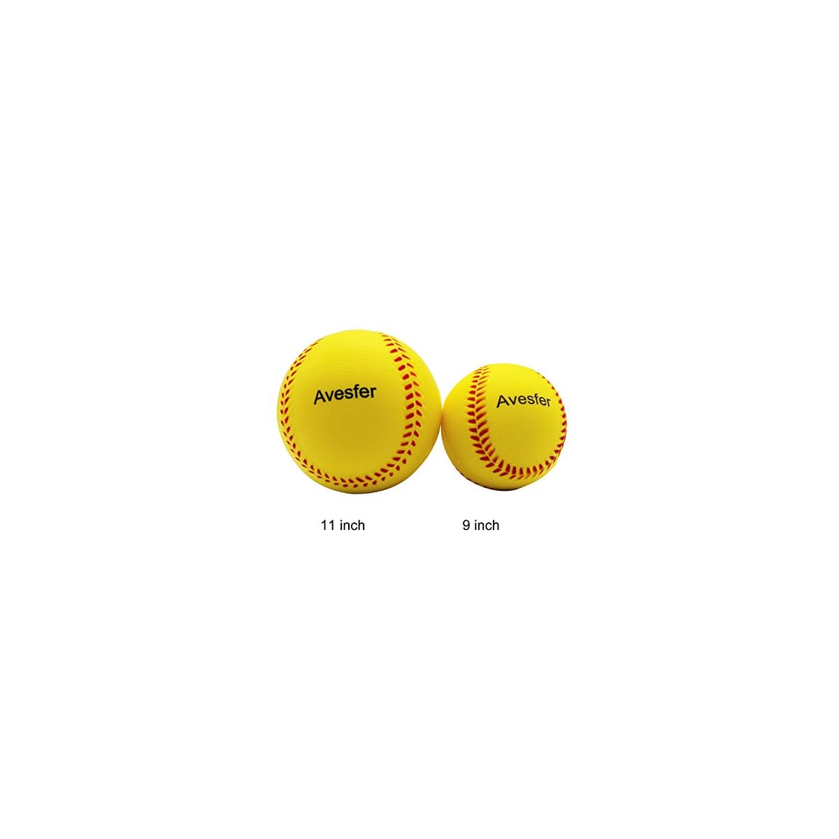 Avesfer Practice Foam Softballs 11 inch Soft Baseballs Safely Training