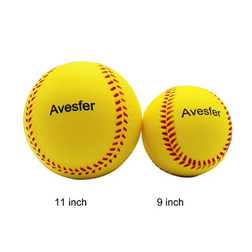 Avesfer Practice Foam Softballs 11 inch Soft Baseballs Safely Training