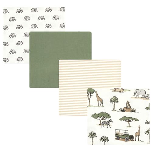 Hudson Baby Unisex Baby Cotton Flannel Receiving Blankets, Going On Safari, One…