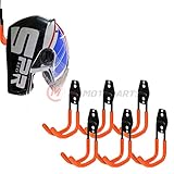 MC MOTOPARTS Orange Wall Mount Helmet Half Full