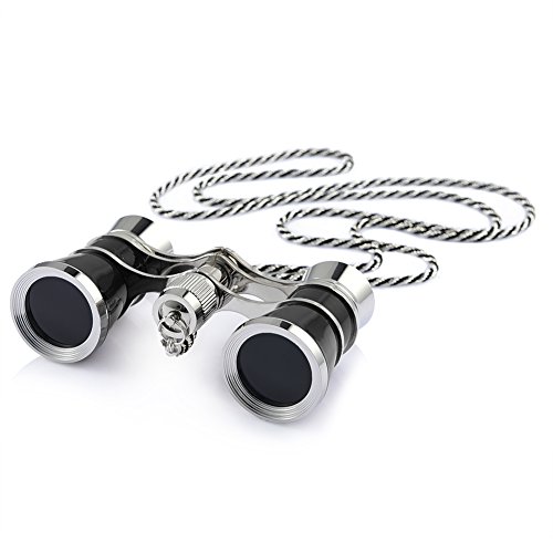 UPC 888916415855, Uarter Opera Glasses Theater Vintage Binoculars with Chain Necklace Black-Silver