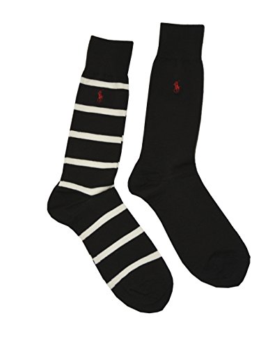 Polo Ralph Lauren Men Stripe & Solid 2-Pack Socks