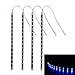VizGiz 4 Pack DC 12V 30CM Car Soft Fexible Led Strip Bar Light New Waterproof Cuttable 15 SMD 3528 Blue Car Led Strip Lights for Motorcycle Car Truck SUV Festival Racing Decoration Kit (Blue Color)