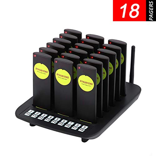 Buy BYHUBYENG Restaurant Pager System Guest Paging System with 18Pcs