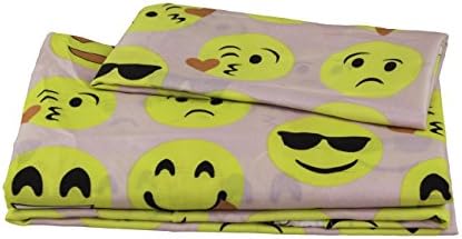 Fabugears  Emoji Fun Sheet Set - 3 Piece (Pink, Twin size )
