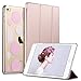 ULAK iPad Mini 4 Case, iPad Mini 5 Case Clear with Design, Slim Lightweight Smart Shell Stand Cover with Translucent Frosted Back Protector for iPad Mini 5/Mini 4, Rose Gold(Auto Wake/Sleep)