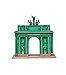 KERANOVA 358 Clever Paper 111 Piece Narva Triumphal Arch, St. Petersburg, Russia 3D Puzzle, 18.5 x 9 x 17.5 cm, 1/180 Scale, Multi Color