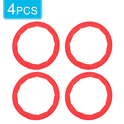 Silicone Pie Crust Protector,Adjustable Pie Shield- Pie Crust Protector Shield Kitchen Tool for Baking Pie Fit 8 Inch to 11 Inch Diameter Pies Protector Shield (4Pcs,Red) - Thumbnail 7