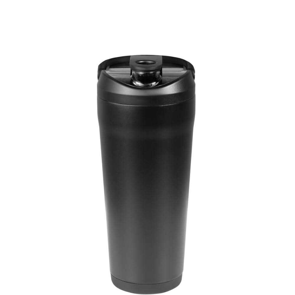 HydroJug 24 oz New Stainless Steel Shaker – Insulated, Leakproof, BPA-Free with Silent Mixing Grate – No Clumps, No Noise – Premium Shaker for Fitness, Sports & Everyday Use, Black