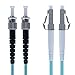 LC to ST Fiber Patch Cable Multimode Duplex - 2m (6.56ft) - 50/125um OM3 10G LSZH - Beyondtech PureOptics Cable Series