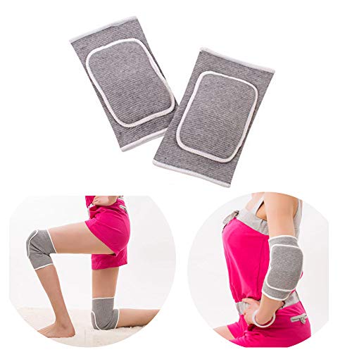 Zelen Elbow Pads Protector Knee Pads for Adults Padded Indoor Volleyball Cushion for Woman Gym Football Gardening Dance Knee Pads Soccer Sleeve Heel Brace Athletic Soft (Gray) - Thumbnail 5