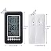 (2022 Upgraded) GEMITTO Digital Indoor Outdoor Thermometer, 3 Readings LCD Screen Refrigerator Remote Thermometer with 2 Wireless Sensors, MAX/MIN Freezer Alarm Temperature Monitor for Kitchen Home