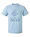 #1 Dad Adult Light Blue T-Shirt Tee