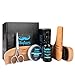 Shefave Beard Kit Beard Grooming Kit for Men Gift Set (100% Pure Boar Bristle Brush, Wooden Beard Comb, Beard Oil, Beard Balm, Beard Shaping Tool & Trimming Scissors) (Version2)